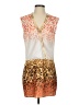 Marciano 100% Polyester Animal Print Orange Cocktail Dress Size S - photo 1