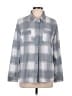 32 Degrees Plaid Gray Long Sleeve Blouse Size L - photo 1