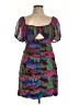 Rhode 100% Viscose Paisley Purple Cocktail Dress Size 12 - photo 1