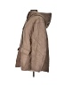 H&M 100% Polyester Solid Brown Coat Size L - photo 5