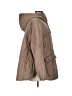 H&M 100% Polyester Solid Brown Coat Size L - photo 4