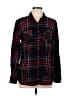 Maurices 100% Cotton Plaid Black Long Sleeve Button-Down Shirt Size L - photo 1