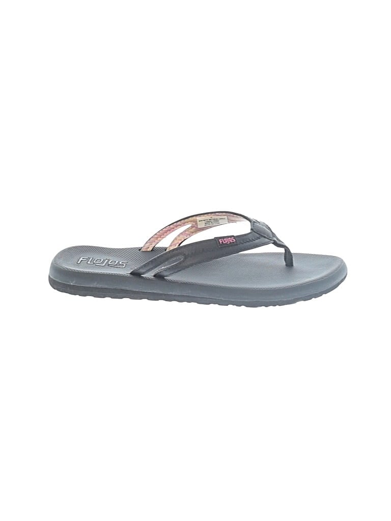 Pre-owned Flojos Flip Flops In Gray