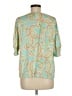Sigrid Olsen 100% Polyester Paisley Teal 3/4 Sleeve Blouse Size M - photo 2