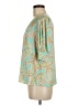 Sigrid Olsen 100% Polyester Paisley Teal 3/4 Sleeve Blouse Size M - photo 5