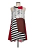 Milly 100% Polyester Graphic Red Casual Dress Size 6 - photo 1