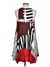Milly 100% Polyester Graphic Red Casual Dress Size 6 - photo 2