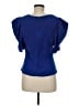 Scoop 100% Polyester Blue Short Sleeve Blouse Size 8 - photo 2