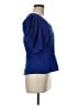 Scoop 100% Polyester Blue Short Sleeve Blouse Size 8 - photo 4