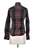 J.Crew 100% Cotton Plaid Black Long Sleeve Blouse Size 00 - photo 2