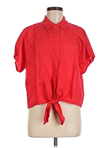 INC International Concepts Short Sleeve Blouse (view 1)