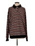 Lioness Stripes Burgundy Pullover Sweater Size XS - photo 1
