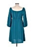 Monteau 100% Polyester Solid Teal Casual Dress Size L - photo 2