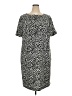 Talbots Animal Print Black Casual Dress Size 18 - photo 1