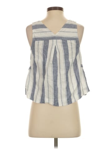 Madewell Linen-Blend Side-Tie Tank Top in Stripe (view 2)