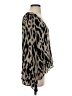 Parker 100% Silk Animal Print Black 3/4 Sleeve Silk Top Size XS - photo 4