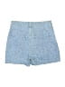 Express Animal Print Blue Denim Shorts Size 2 - photo 2