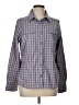 Columbia 100% Polyester Plaid Blue Long Sleeve Blouse Size L - photo 1
