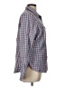 Columbia 100% Polyester Plaid Blue Long Sleeve Blouse Size L - photo 4