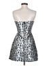 Amanda Uprichard 100% Polyester Metallic Silver Cocktail Dress Size XS - photo 2