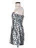 Amanda Uprichard 100% Polyester Metallic Silver Cocktail Dress Size XS - photo 5