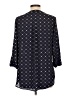 Roz & Ali 100% Polyester Polka Dots Blue 3/4 Sleeve Blouse Size L - photo 2