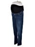 Gap - Maternity 100% Cotton Solid Blue Jeans Size 30 Maternity tall - photo 1