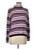 Laura Scott Stripes Purple Turtleneck Sweater Size L - photo 1