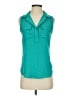 Ann Taylor LOFT 100% Polyester Teal Sleeveless Blouse Size S (petite) - photo 1