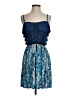 Elle 100% Polyester Paisley Blue Cocktail Dress Size XS - photo 1