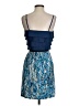 Elle 100% Polyester Paisley Blue Cocktail Dress Size XS - photo 2