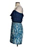 Elle 100% Polyester Paisley Blue Cocktail Dress Size XS - photo 5