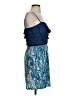 Elle 100% Polyester Paisley Blue Cocktail Dress Size XS - photo 4