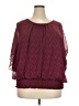 Alyx 100% Polyester Burgundy 3/4 Sleeve Blouse Size 2X - photo 1