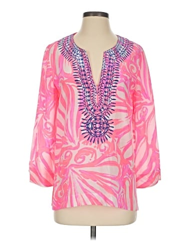 Lilly Pulitzer 3/4 Sleeve Silk Top (view 1)