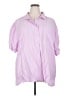 Easel Stripes Pink 3/4 Sleeve Button-Down Shirt Size 2X - photo 1
