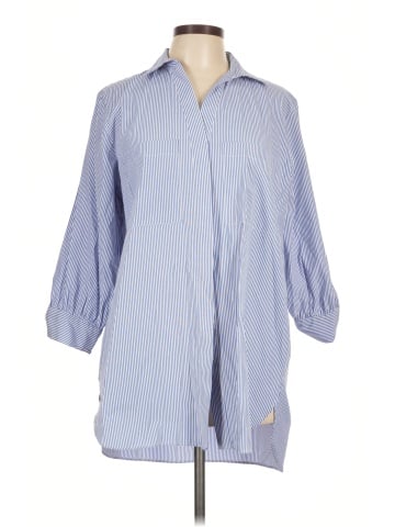 Zara 3/4 Sleeve Button-Down Shirt (view 1)