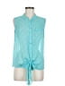 Kut from the Kloth Teal Sleeveless Blouse Size M - photo 1