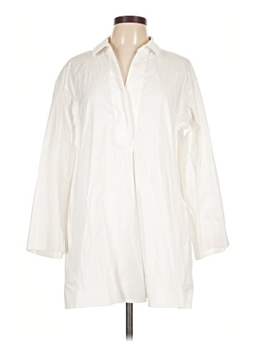 Lafayette 148 New York 3/4 Sleeve Button-Down Shirt (view 1)