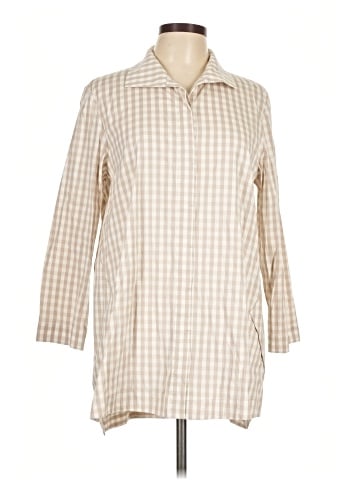 Lafayette 148 New York 3/4 Sleeve Button-Down Shirt (view 1)