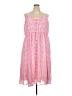 Torrid 100% Polyester Checkered-gingham Pink Casual Dress Size 4X Plus (4) - photo 1