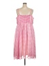 Torrid 100% Polyester Checkered-gingham Pink Casual Dress Size 4X Plus (4) - photo 2