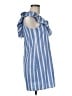 Snap Stripes Blue Casual Dress Size M - photo 4