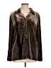 Sag Harbor Metallic Brown Long Sleeve Blouse Size L - photo 1