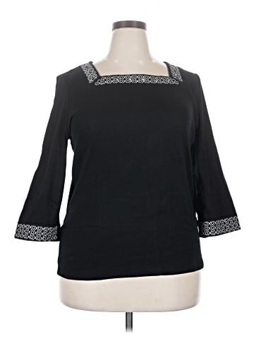 Karen Scott 3/4 Sleeve Top (view 1)