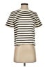 Cos 100% Viscose Stripes Ivory Short Sleeve Top Size S - photo 1