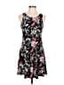 Mudd Floral Black Casual Dress Size L - photo 1