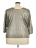 Kim & Cami Metallic Silver 3/4 Sleeve Top Size 2X - photo 2