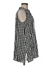 Eileen Fisher Checkered-gingham Gray Sleeveless Blouse Size M (petite) - photo 4