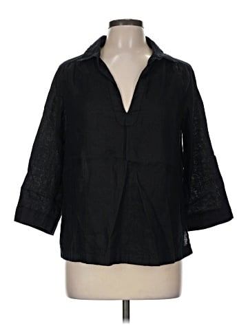 Sigrid Olsen 3/4 Sleeve Button-Down Shirt (view 1)